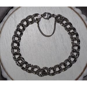 James Avery Sterling Silver Double Link Bracelet 19.74G / 8in / 9mm